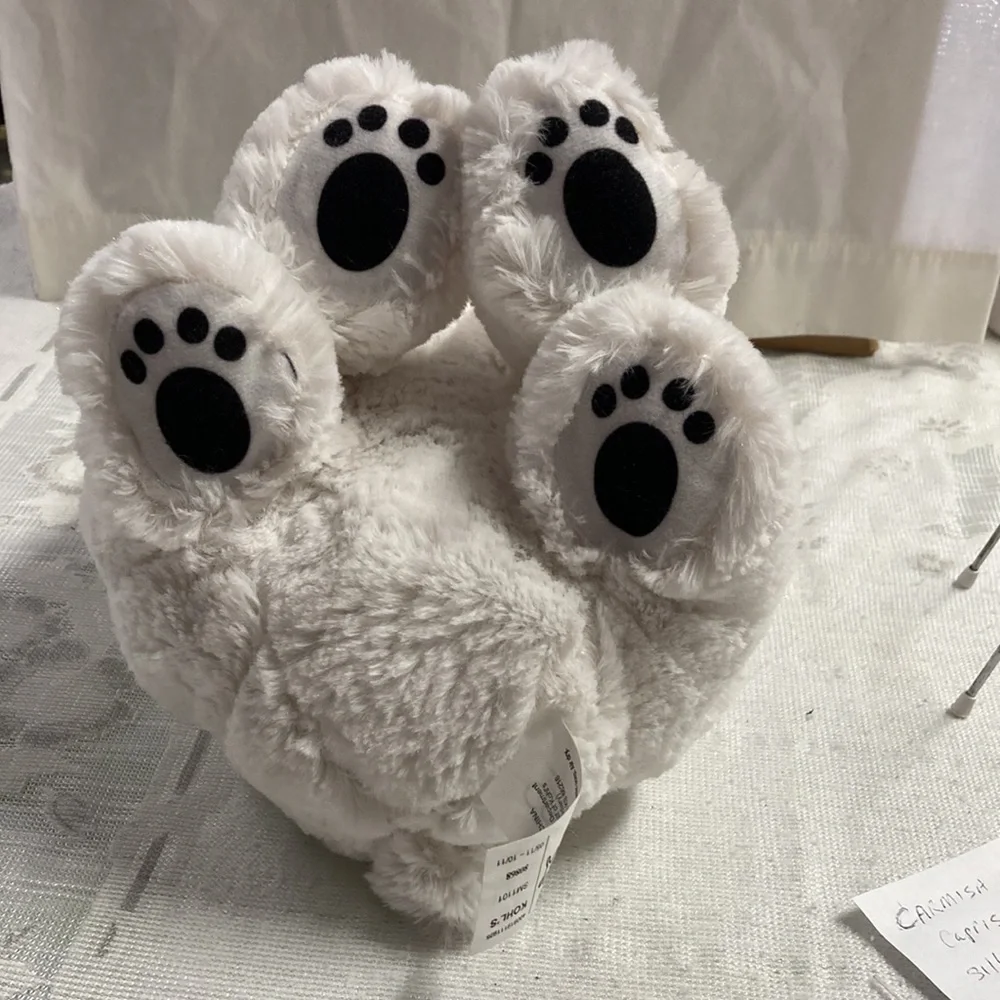 Kohl’s Cares White Fluffy Polar Bear Plush Stuffed Animal 11”